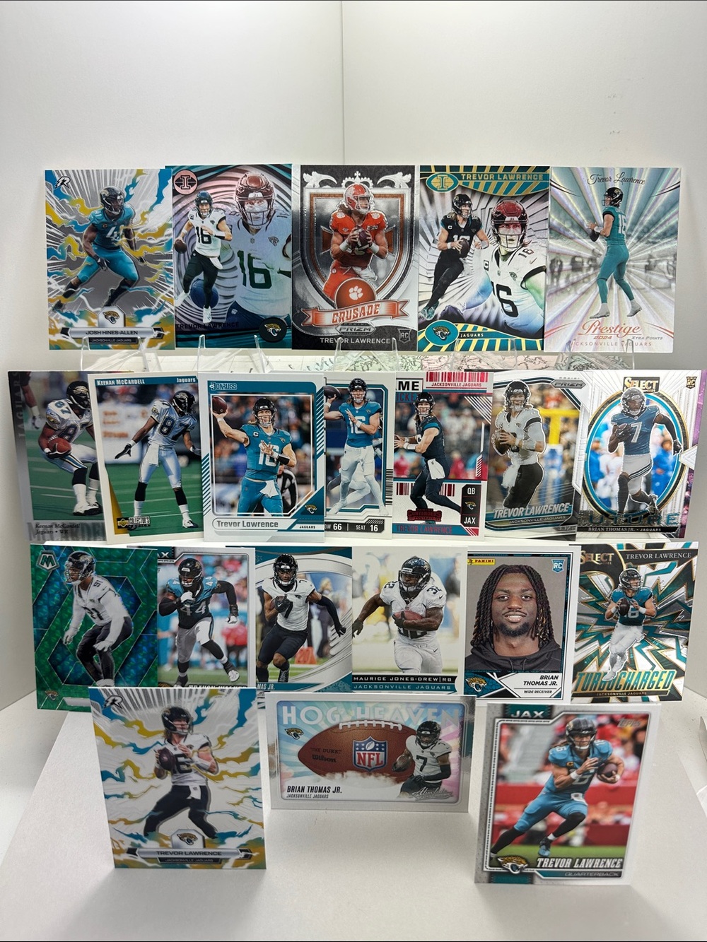 Trevor Lawrence Rookie card + Thomas Jr./ Jones-Drew/McCardell Jaguars lot of 21